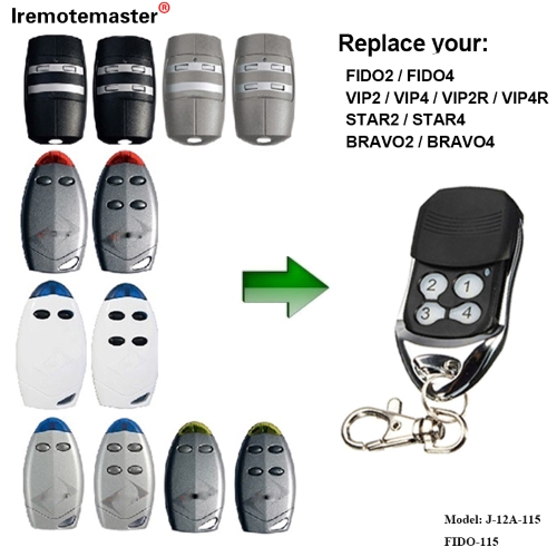FIDO2 / FIDO4 / VIP2 / VIP4 / VIP2R / VIP4R / STAR2 / STAR4 / BRAVO2 / BRAVO4 autotallin oven kaukosäätimelle 433.92 MHz Roll Code